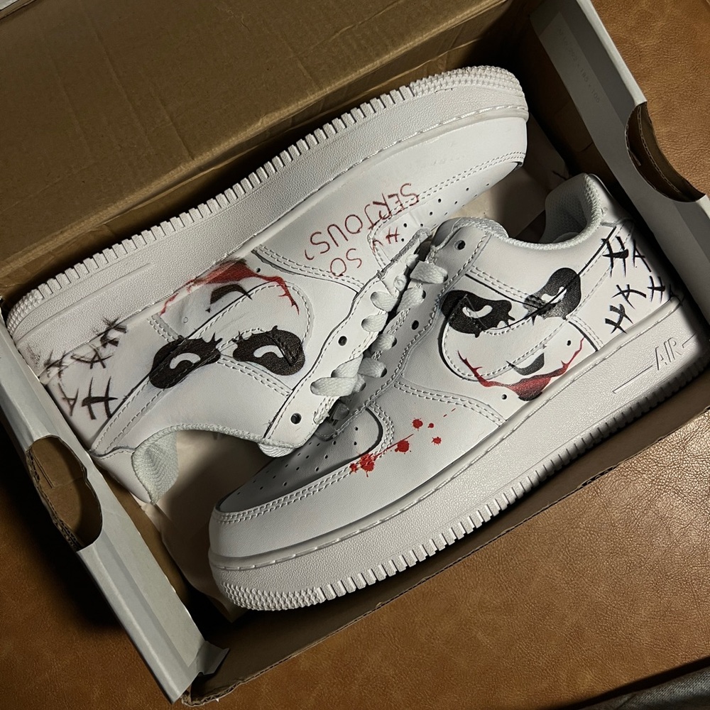 custom painted nike air force 1’s